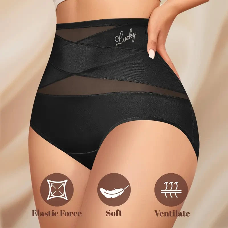 Morelect High-Waist Mesh Briefs