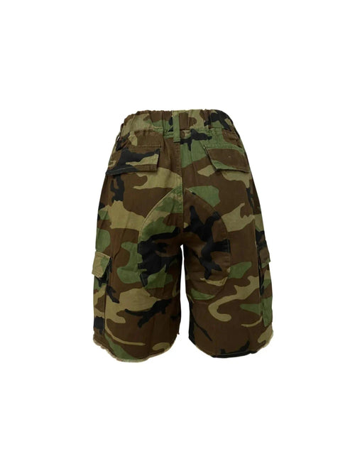 Camo Print Cargo Shorts
